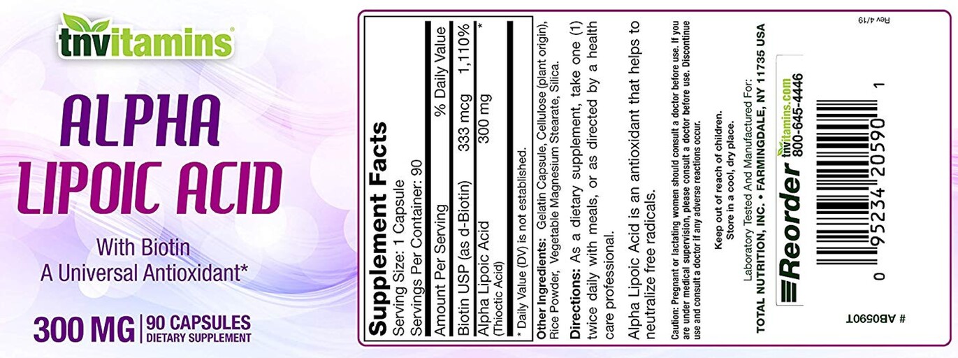 Alpha Lipoic Acid 300 mg