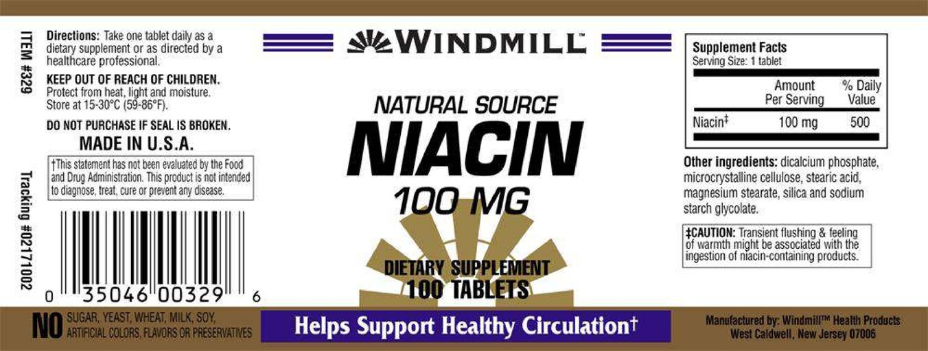 Natural Source Niacin 100 mg