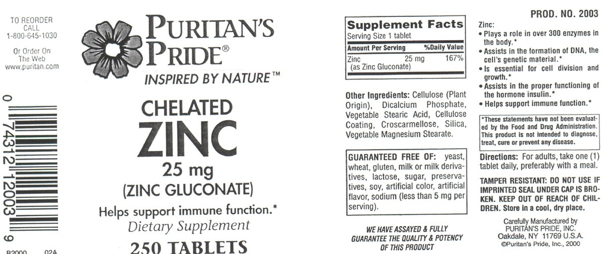 Chelated Zinc 25 mg