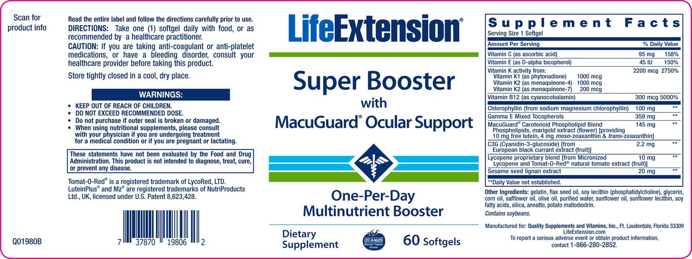 Life Extension Super Booster With MacuGuard Ocular Support
