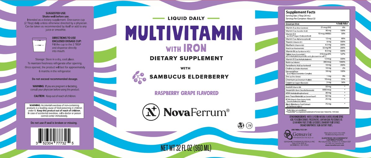 Multivitamin with Iron Raspberry Grape Flavored