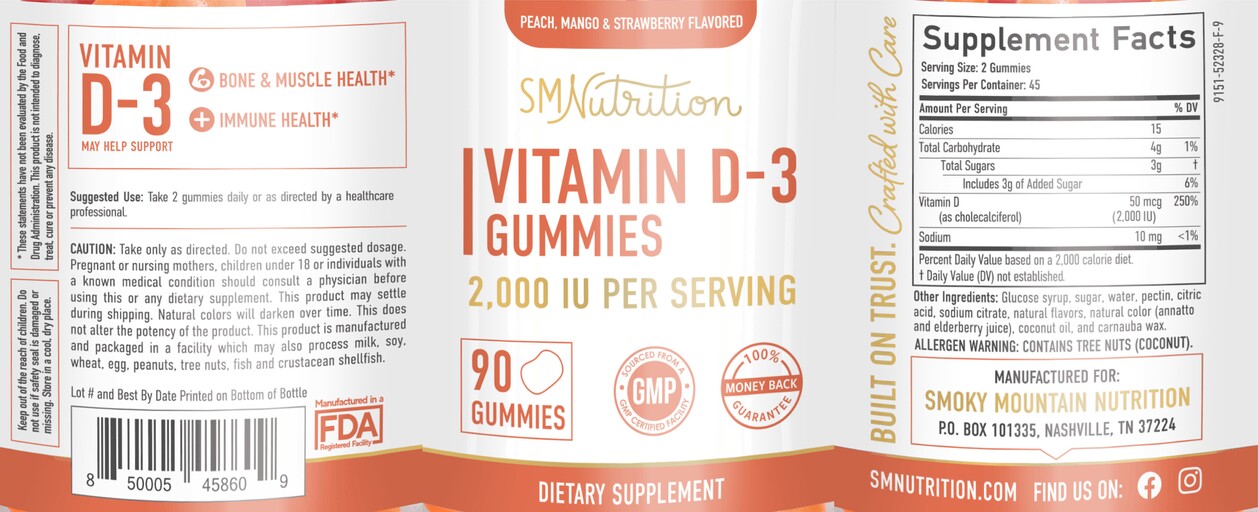 Vitamin D-3 Gummies 2,000 IU