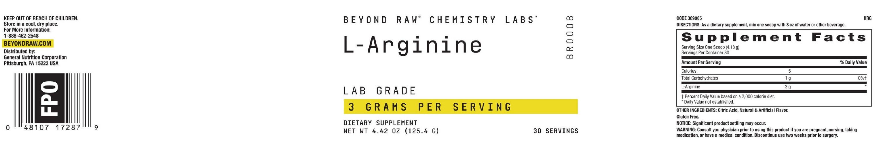 L-Arginine 3 Grams