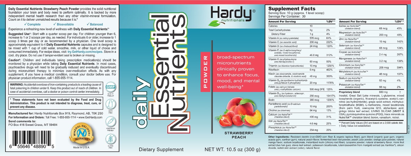 Daily Essential Nutrients Powder Strawberry Peach