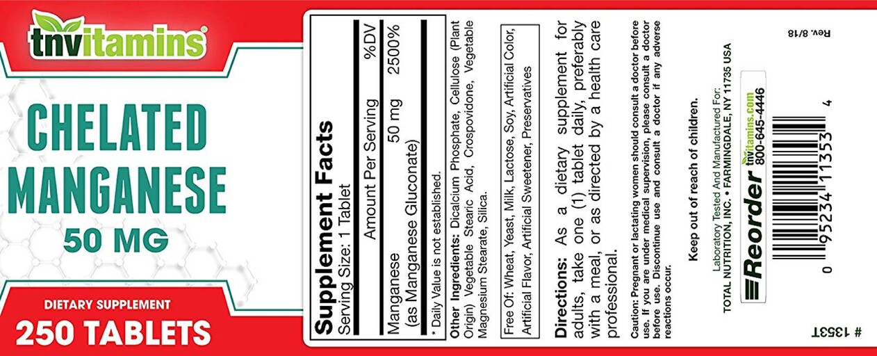 Chelated Manganese 50 mg