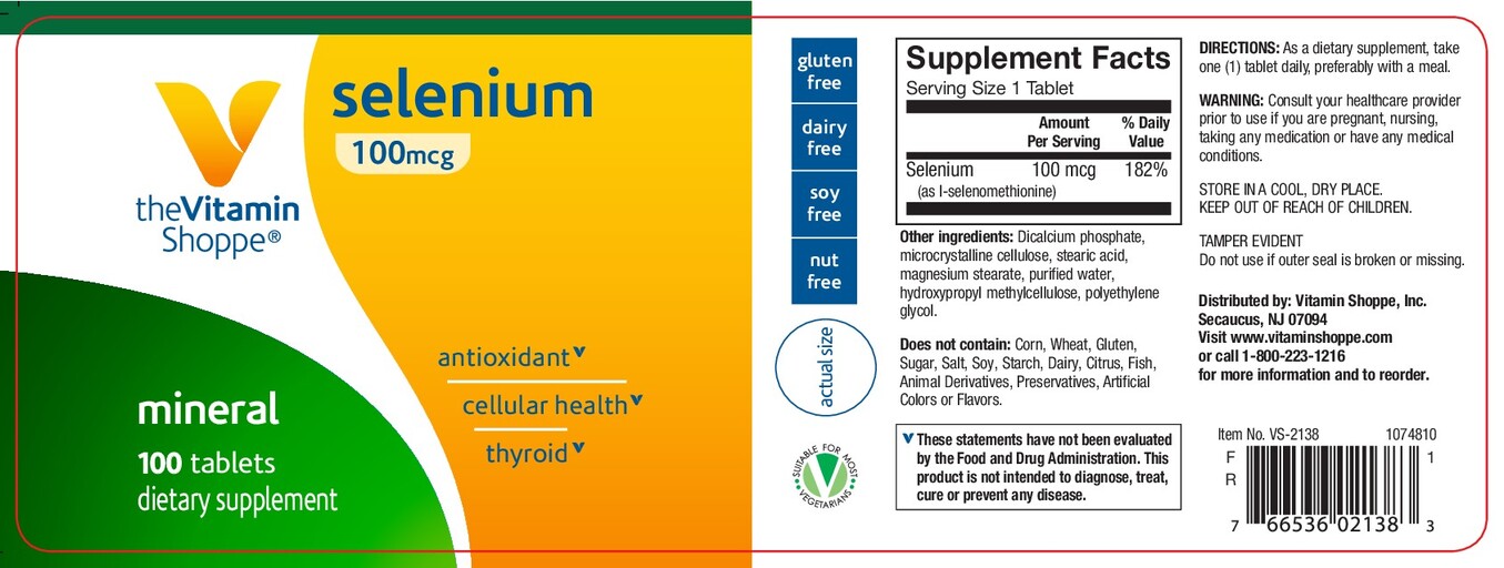 The Vitamin Shoppe Selenium 100 mcg