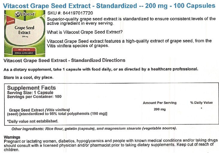 Grape Seed Extract 200 mg