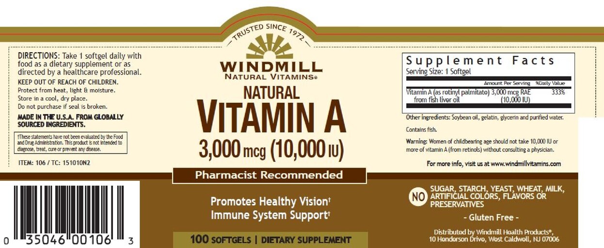 Natural Source A 3,000 mcg