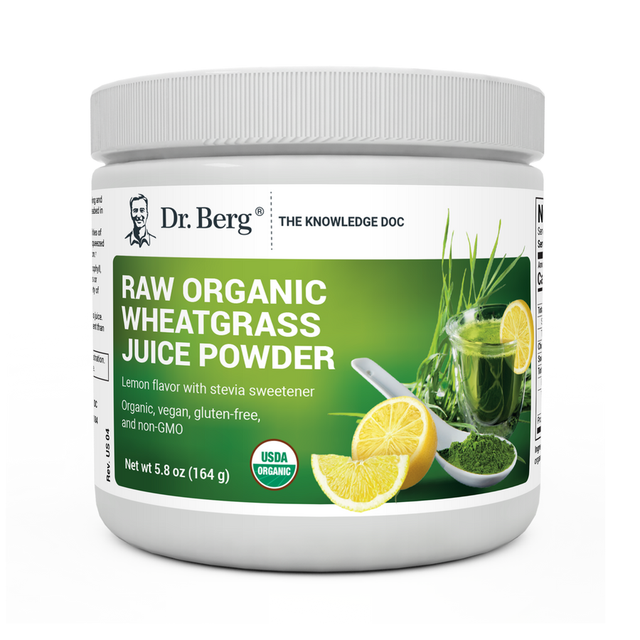 Organic Raw Wheatgrass Juice Powder Lemon Flavor