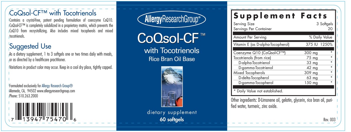 CoQsol-CF With Tocotrienols