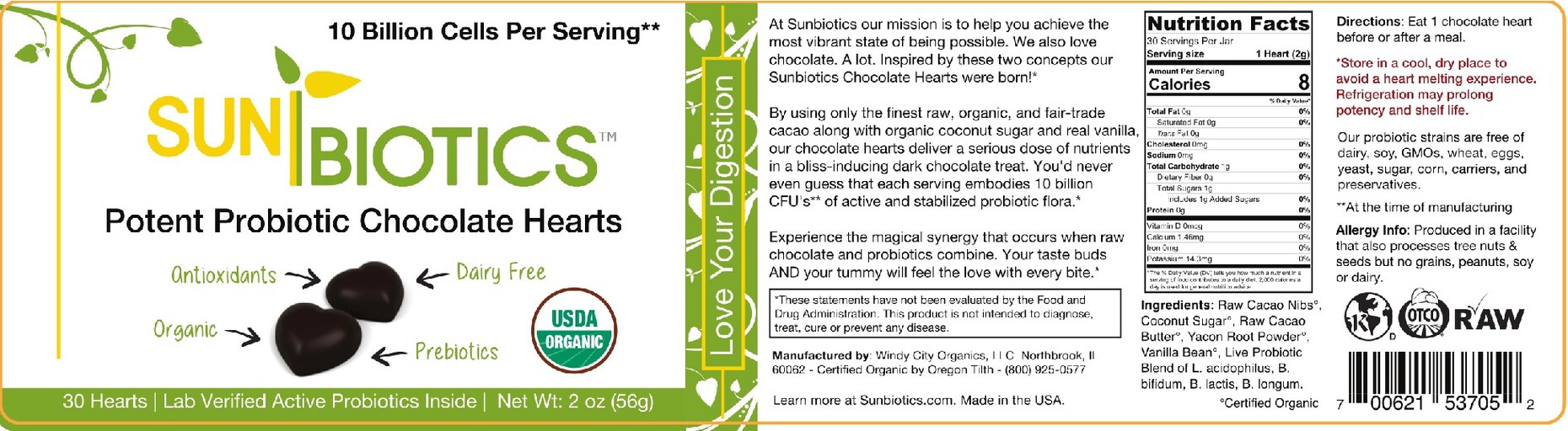 Potent Probiotic Chocolate Hearts