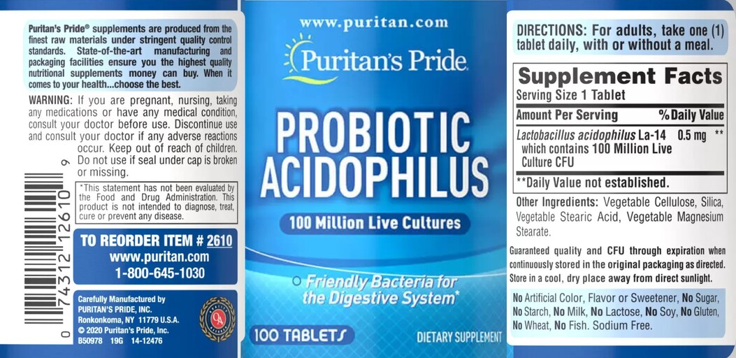 Puritan's Pride Probiotic Acidophilus