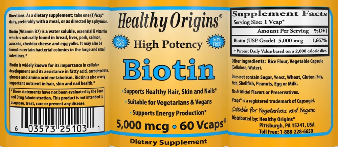 Biotin 5,000 mcg
