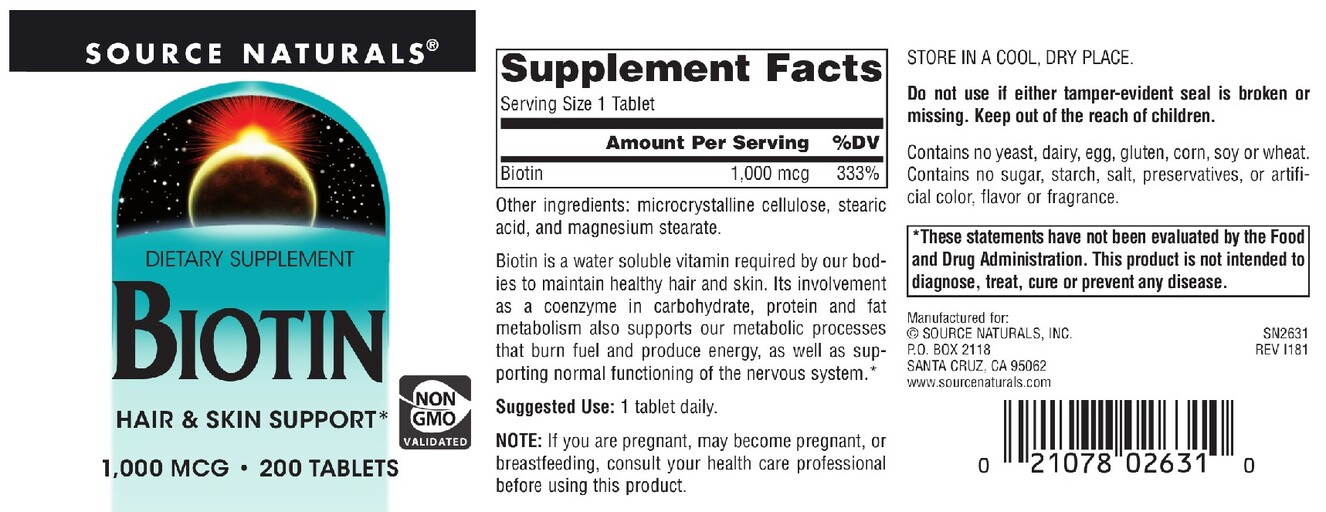 Biotin 1,000 mcg
