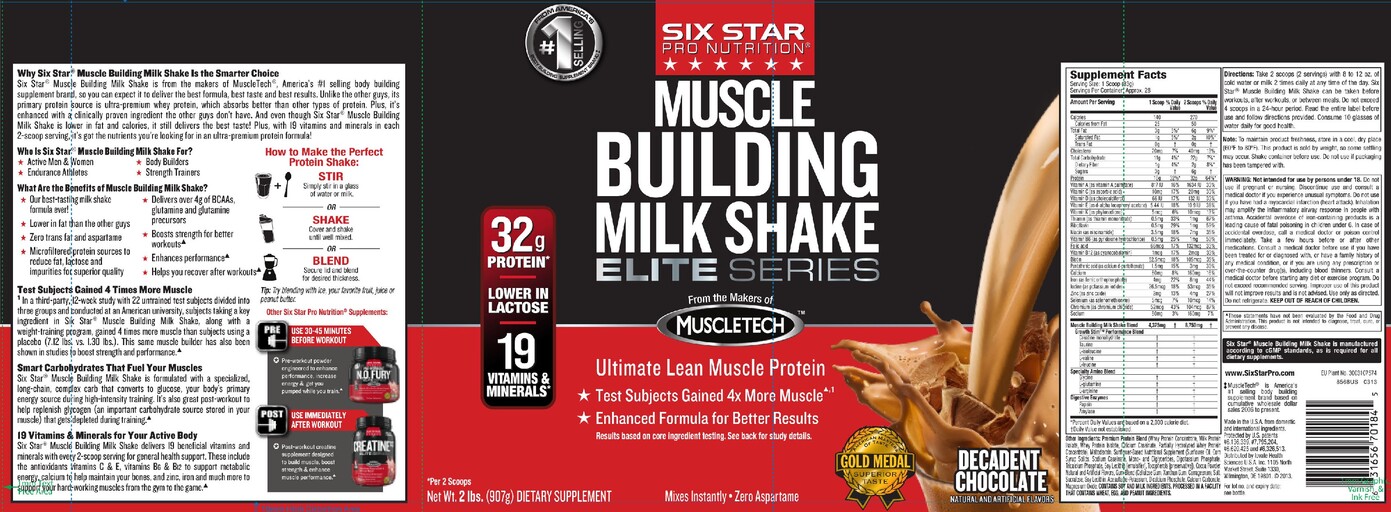 Muscle Building Milk Shake Elite Series Decadent Chocolate