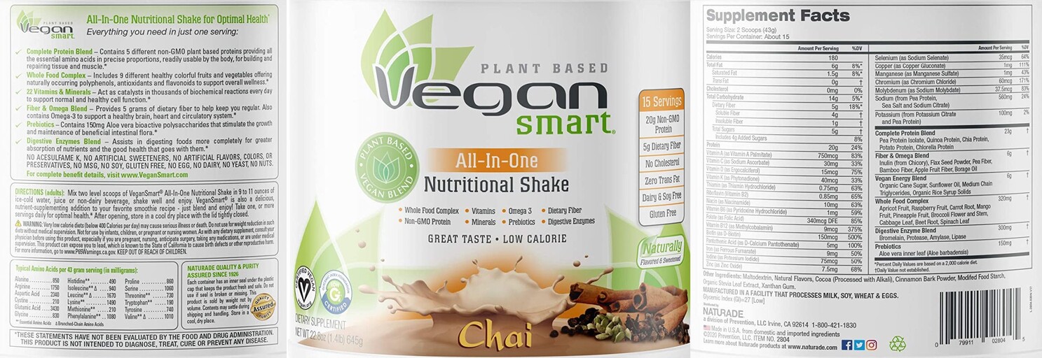 Vegan Smart All-In-One Nutritional Shake Chai