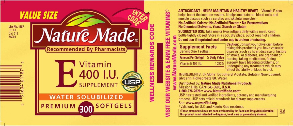 Nature Made Vitamin E 400 IU Supplement
