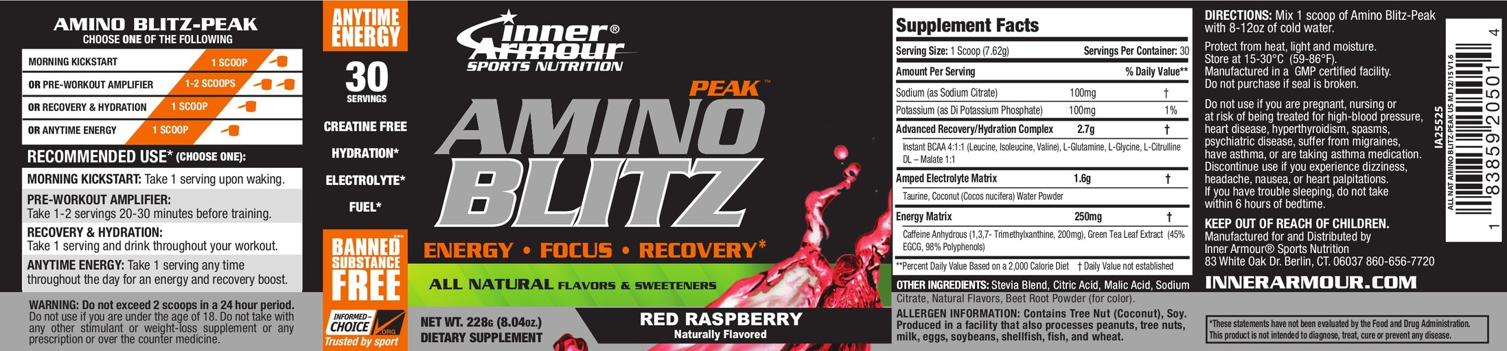 Peak Amino Blitz Red Raspberry