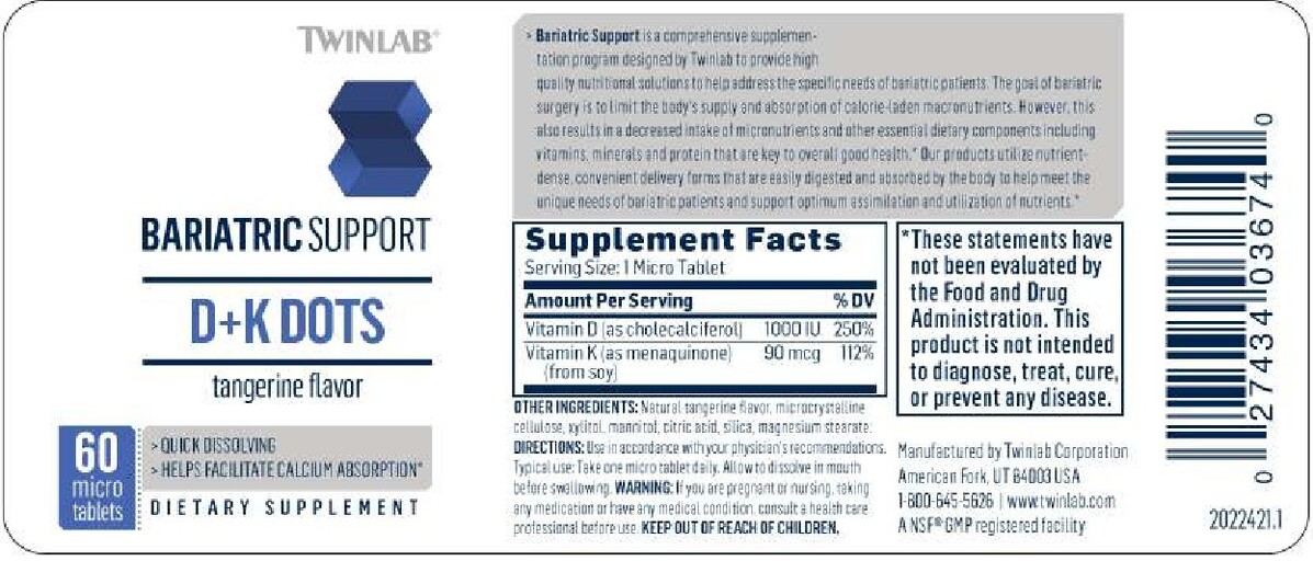 Bariatric Support D+K Dots Tangerine Flavor