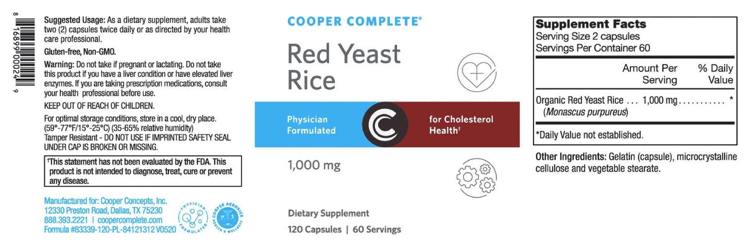 Cooper Complete Red Yeast Rice 1,000 mg