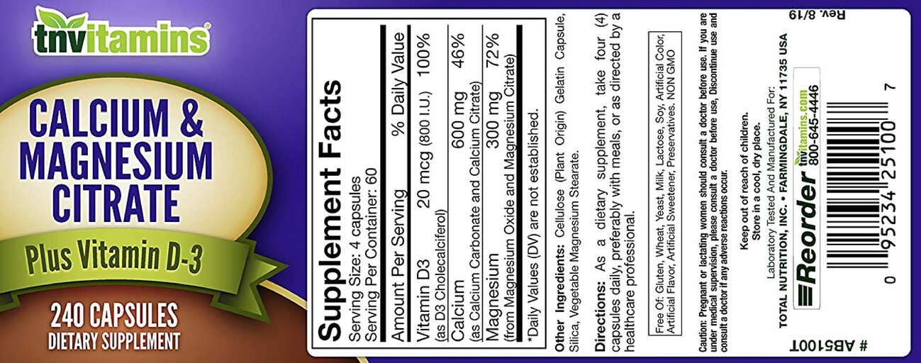 Calcium & Magnesium Citrate