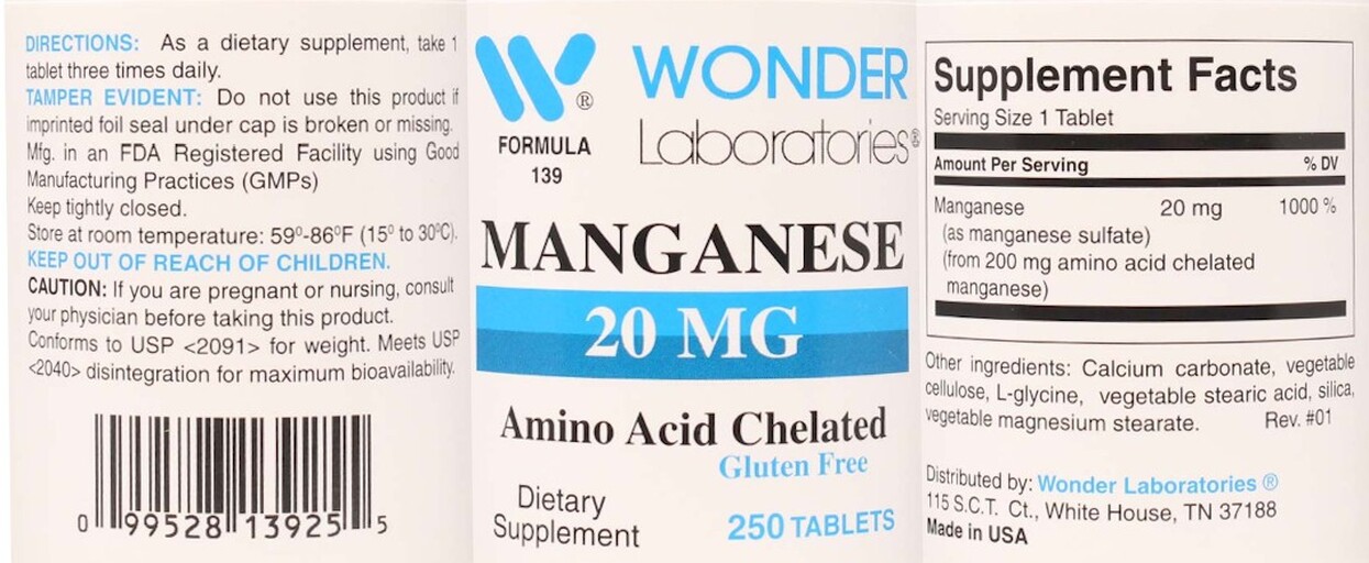 Manganese 20 mg