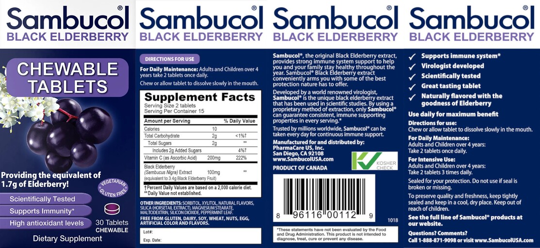 Black Elderberry Chewable Tablets