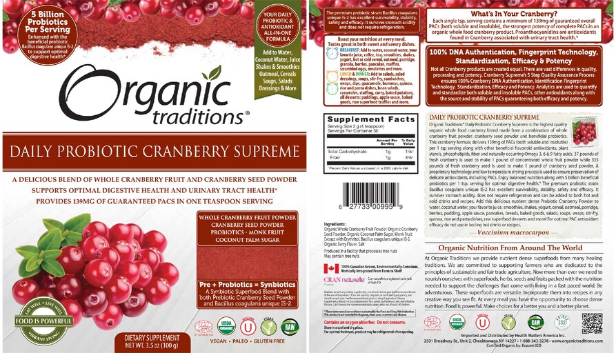Daily Probiotic Cranberry Supreme