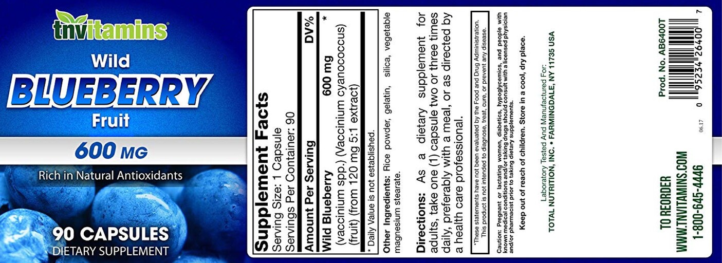 Wild Blueberry 600 mg