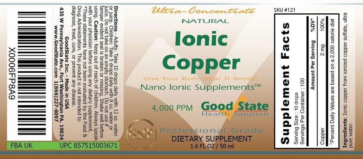 Ionic Copper 2,000 PPM