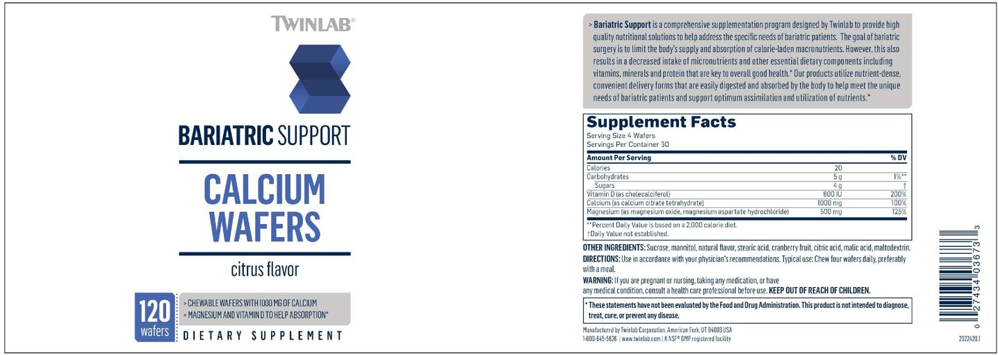 Bariatric Support Calcium Wafers Citrus Flavor