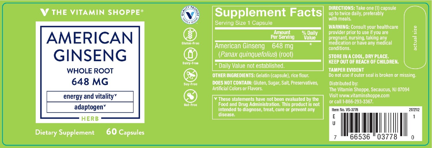 American Ginseng 648 mg