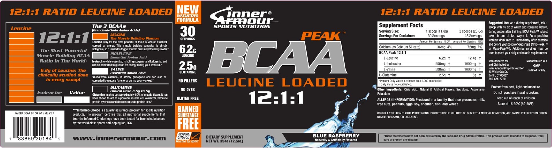 Peak BCAA Blue Raspberry