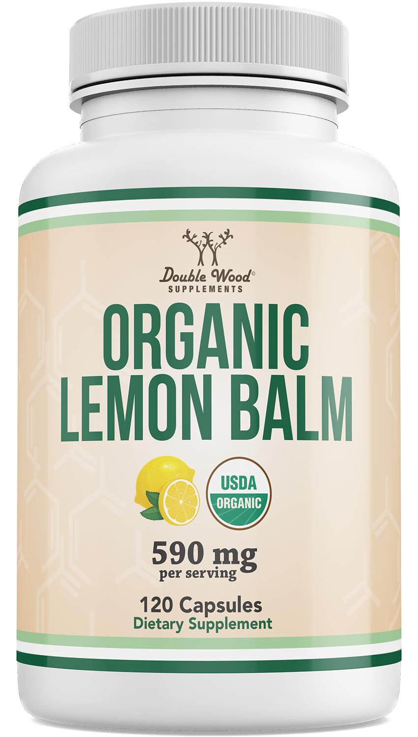 Double Wood Supplements Organic Lemon Balm Capsules