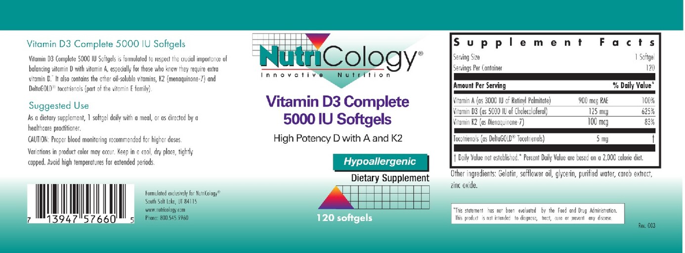 Vitamin D3 Complete 5000 IU Softgels