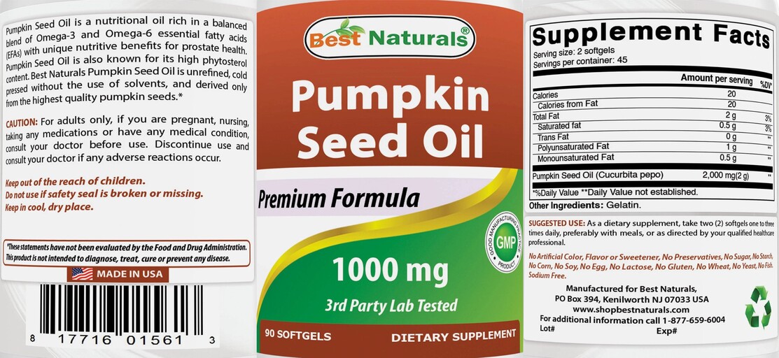 Pumpkin Seed Oil 1000 mg