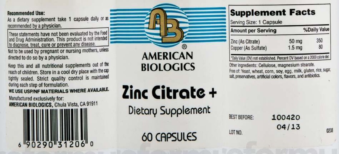 Zinc Citrate+