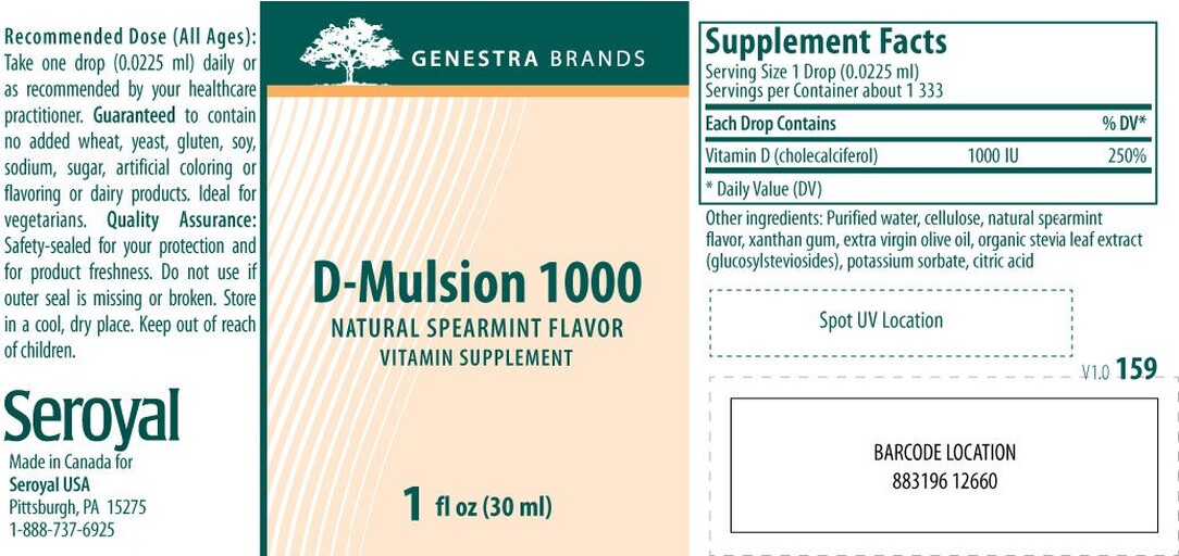 D3 1000 Chewable Natural Spearmint Flavor