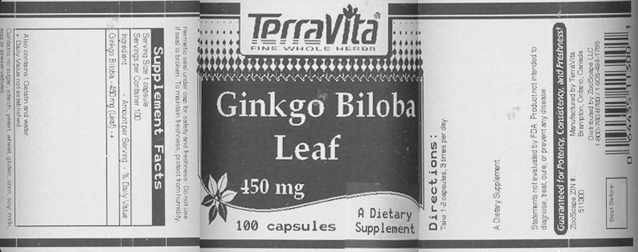 Ginkgo Biloba Leaf 450 mg