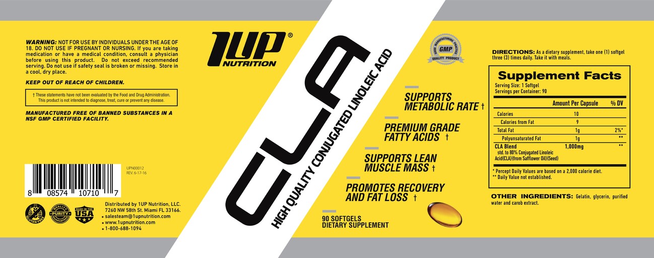 1 Up Nutrition CLA High Quality Conjugated Linolenic Acid