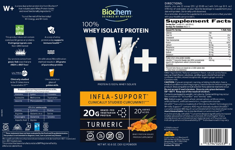 W+ 100% Whey Isolate Protein Infla-Support
