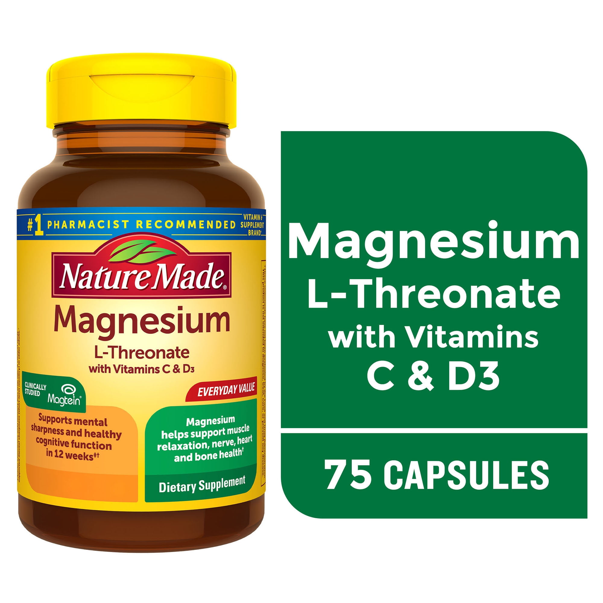 Magnesium L-Threonate with Vitamins C & D3