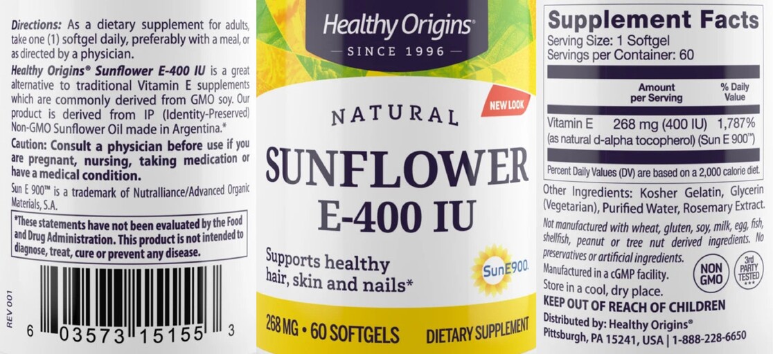 Sunflower E-400 IU 268 mg