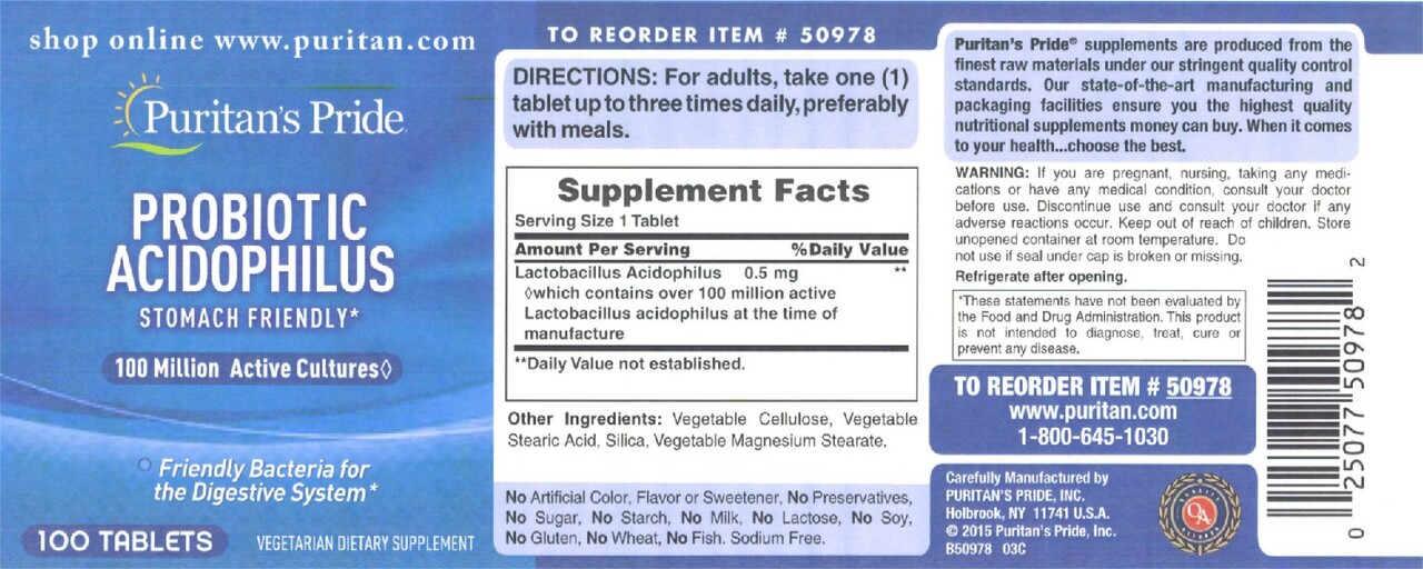Puritan's Pride Probiotic Acidophilus
