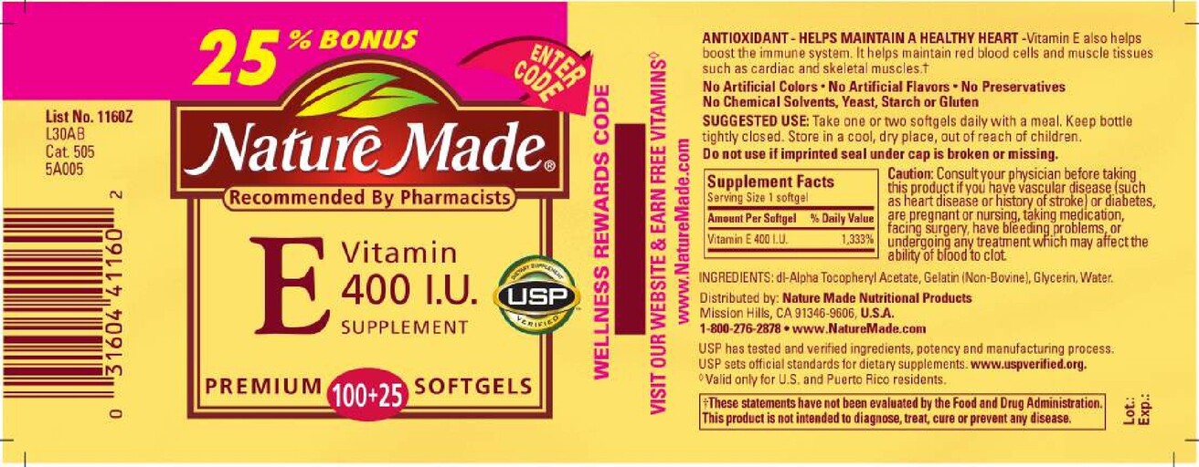 Nature Made Vitamin E 400 IU Supplement