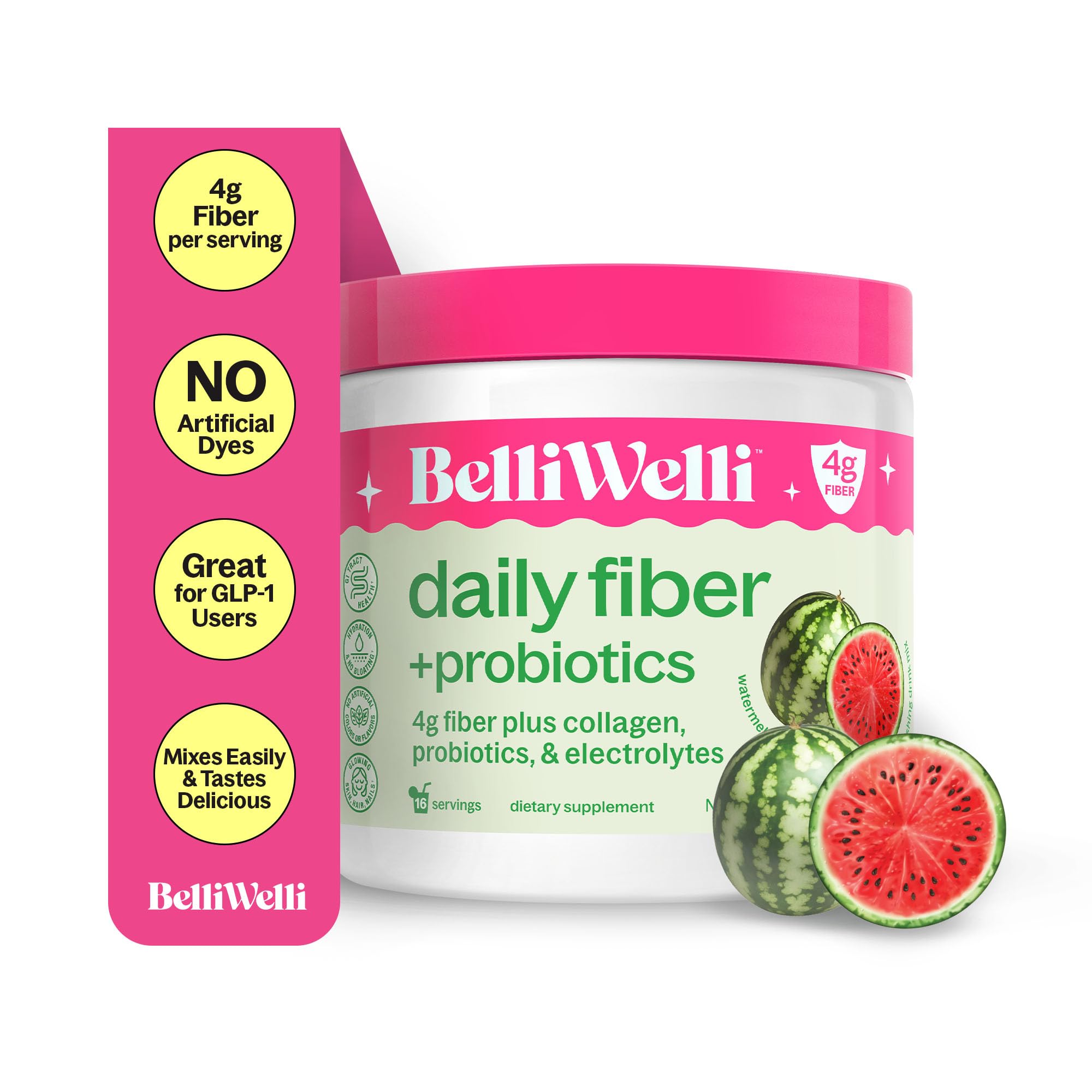 Daily Fiber + Probiotics (Watermelon