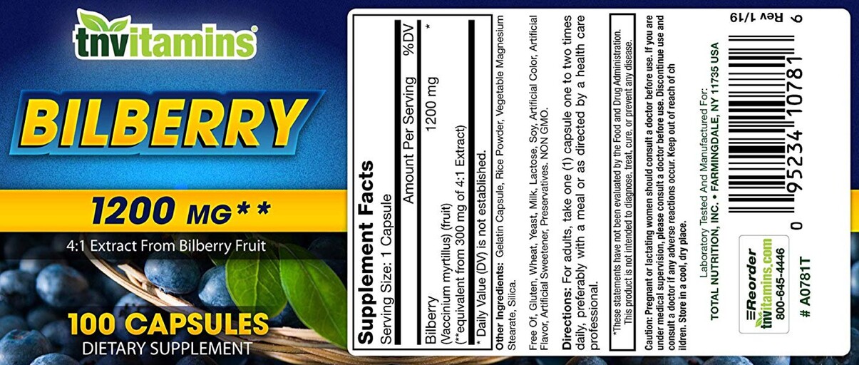 Bilberry 1200 mg