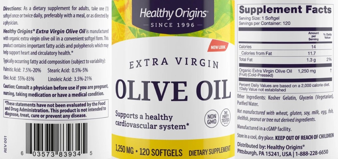 Extra Virgin Olive Oil 1,250 mg