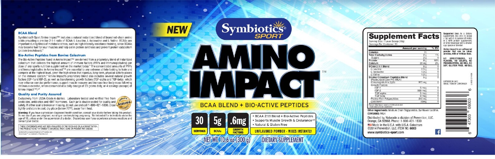 Amino Impact Unflavored Powder