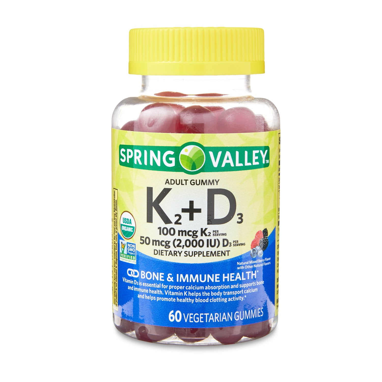 Adult Gummy Vitamin K2 100mcg + Vitamin D3 50mcg